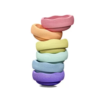 Stapelstein Rainbow Pastel Set - 6 stapelstenen