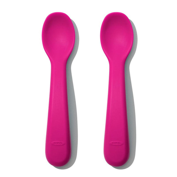 OXO Tot set van 2 silicone lepels Roze