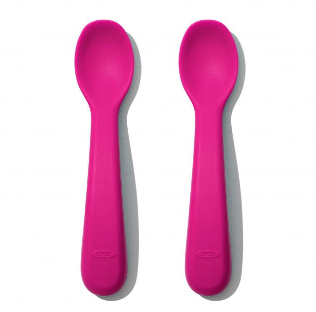 OXO Tot Silicone serviesset met bestek Roze