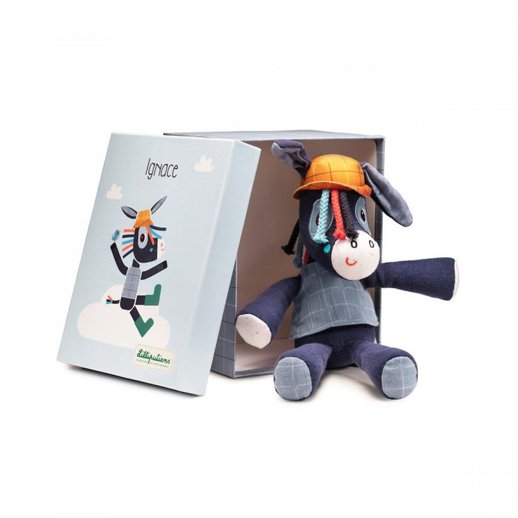 Lilliputiens knuffel Ignace het Ezeltje in geschenkdoos - eco