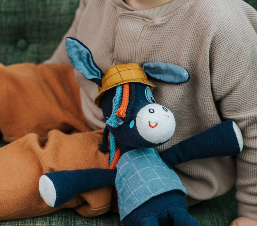 Lilliputiens knuffel Ignace het Ezeltje in geschenkdoos - eco