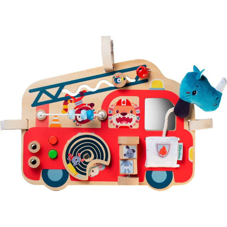 Lilliputiens Houten activiteitenpaneel Brandweerwagen