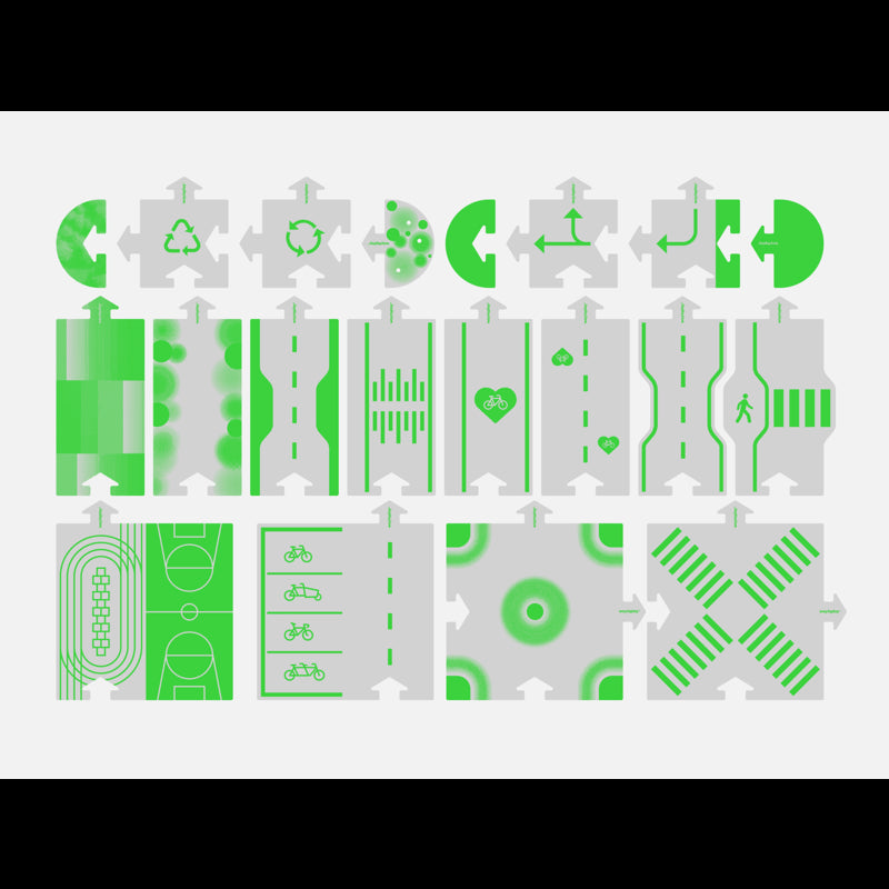 "WaytoPlay Downtown kartonnen autobaan – duurzame speelset van gerecycled materiaal"