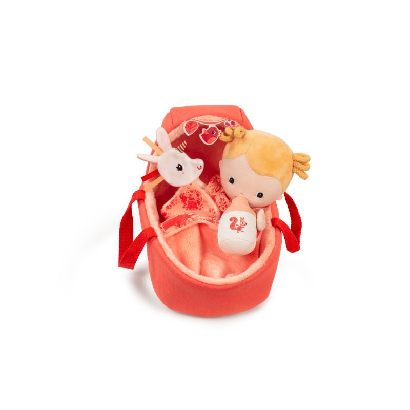 Lilliputiens Stoffen babypop Lena in reiswieg