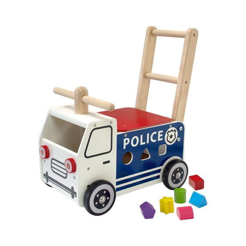 I'm Toy houten Loopwagen - Politie