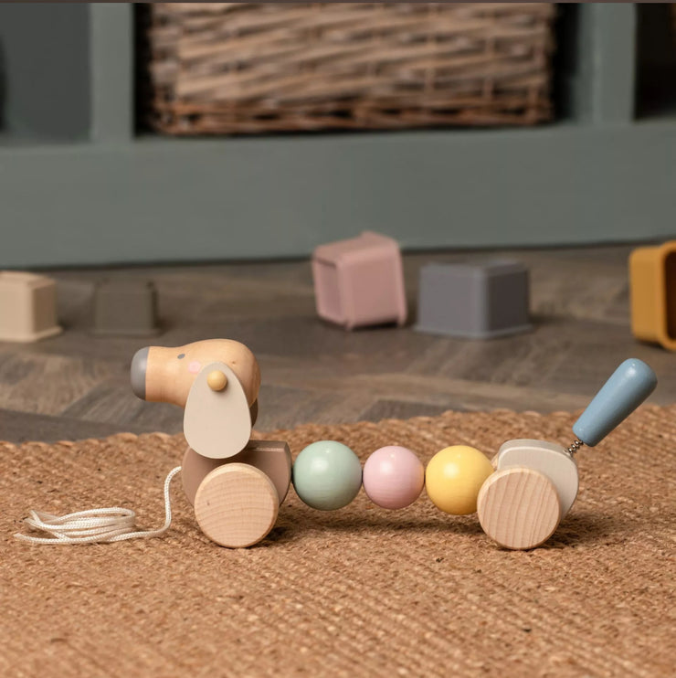 Houten trekhond van Bambino by Juliana® – duurzaam speelgoed voor peuters