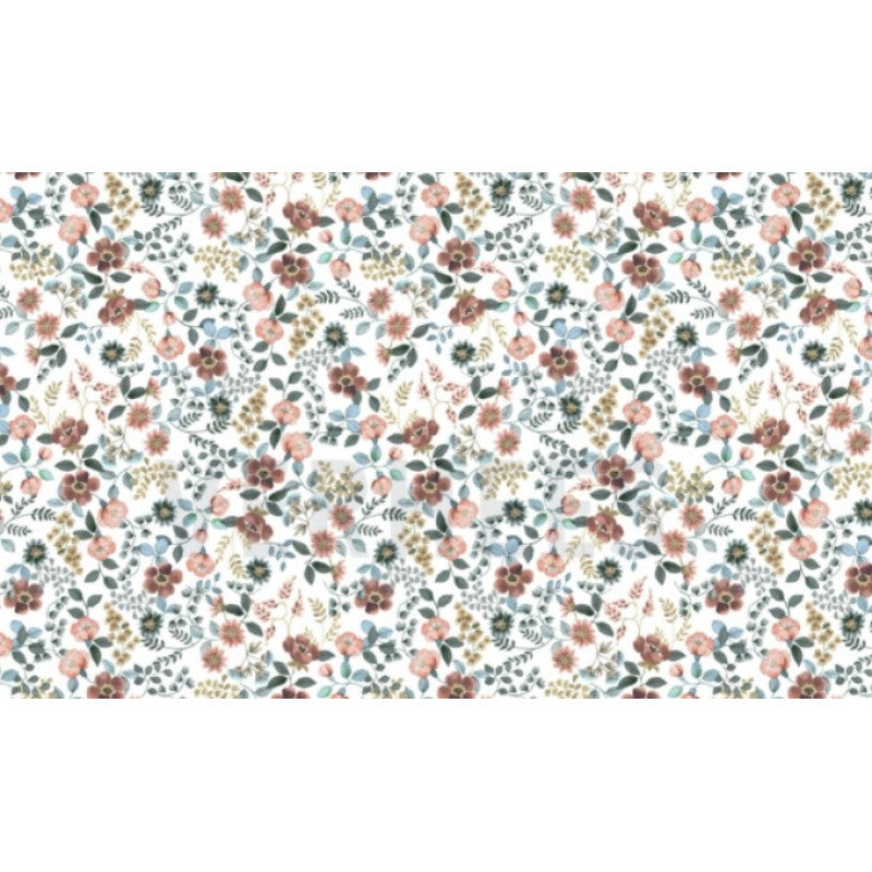 Hollie rieten poppenwagen met kap Floral Blush