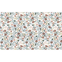 Hollie rieten poppenwagen met kap Floral Blush