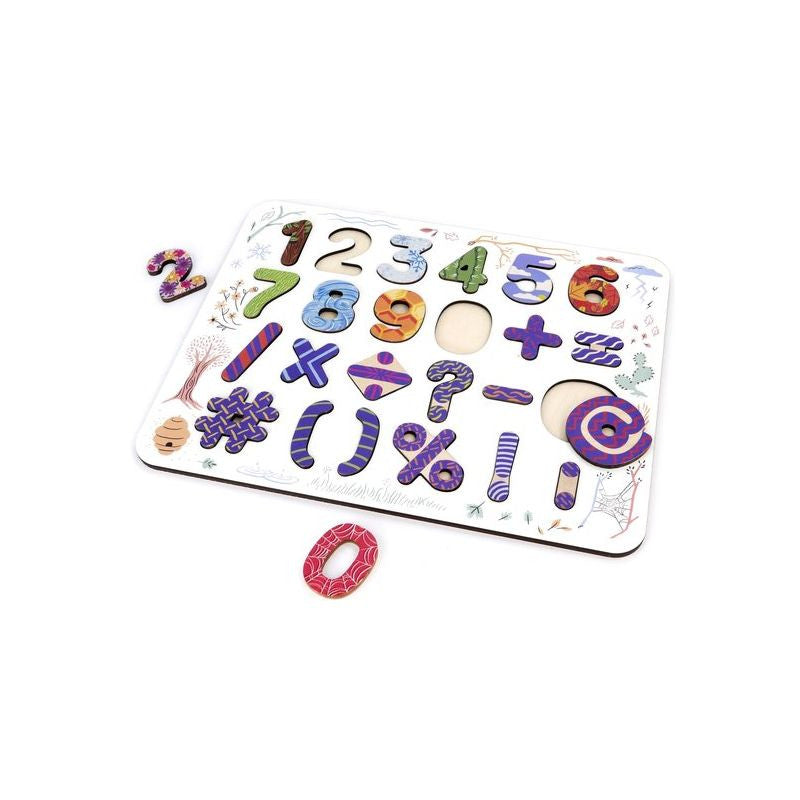  Educatief Getallen en leestekens houten puzzel 