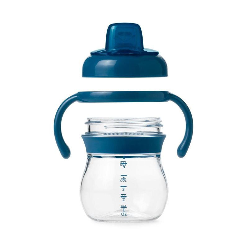 OXO Tot Transitions antilekbeker met zachte tuit Navy (150 ml)