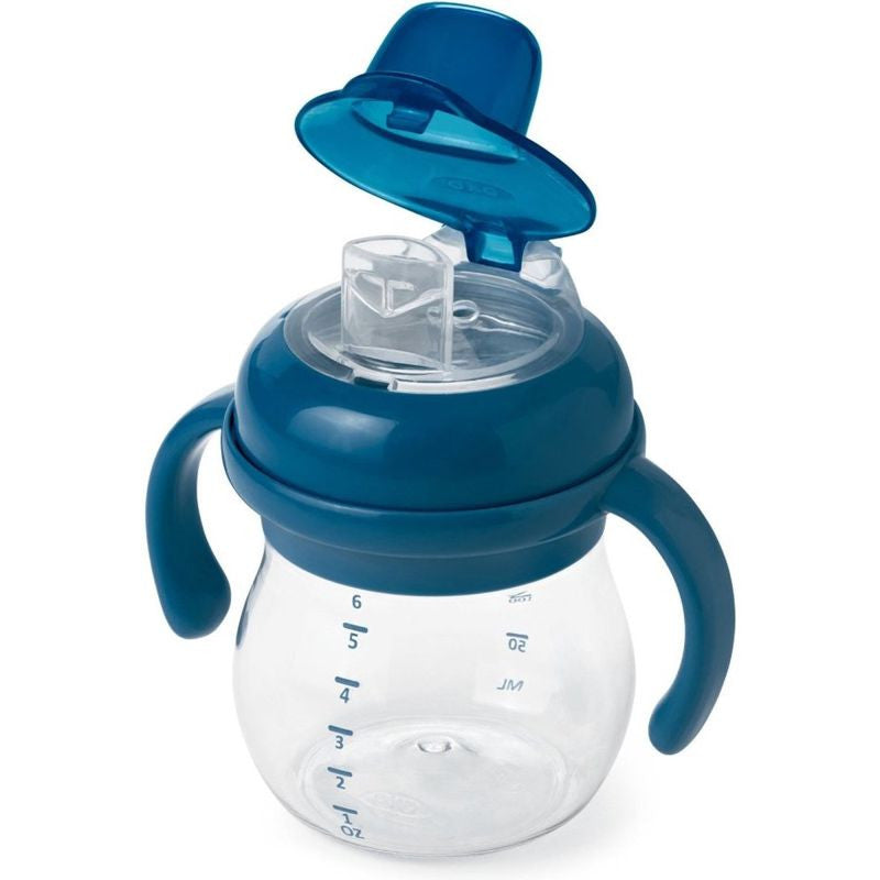 OXO Tot Transitions antilekbeker met zachte tuit Navy (150 ml)