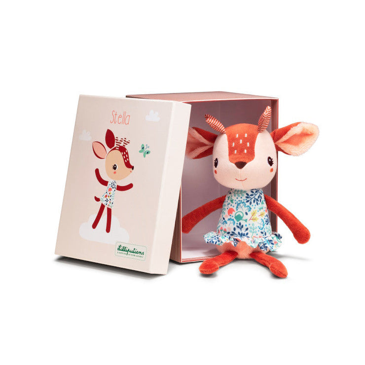 Eco-vriendelijke Lilliputiens Knuffel draakje Stella in geschenkdoos