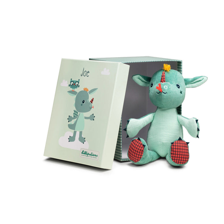 Eco-vriendelijke Lilliputiens Knuffel draakje Joe in geschenkdoos