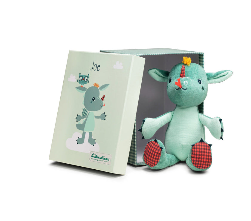 Eco-vriendelijke Lilliputiens Knuffel draakje Joe in geschenkdoos