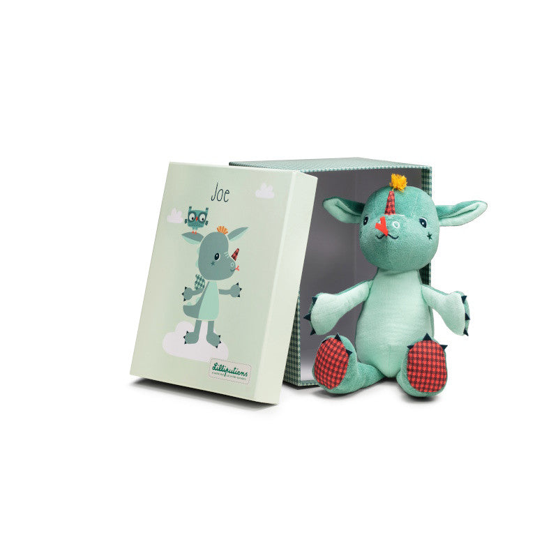 Eco-vriendelijke Lilliputiens Knuffel draakje Joe in geschenkdoos