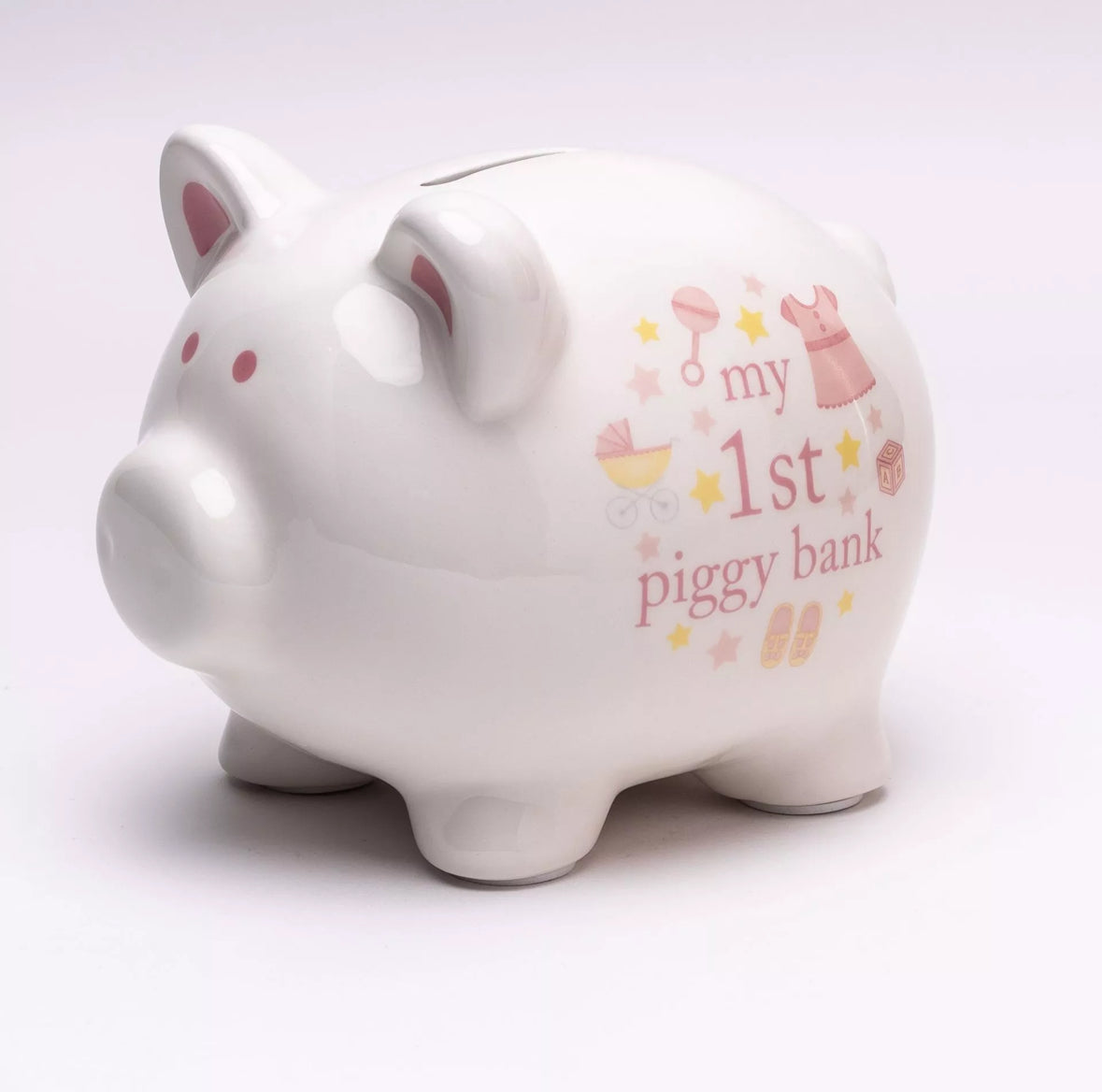 Geschenkset voor babymeisjes – keramiek met schattige roze details