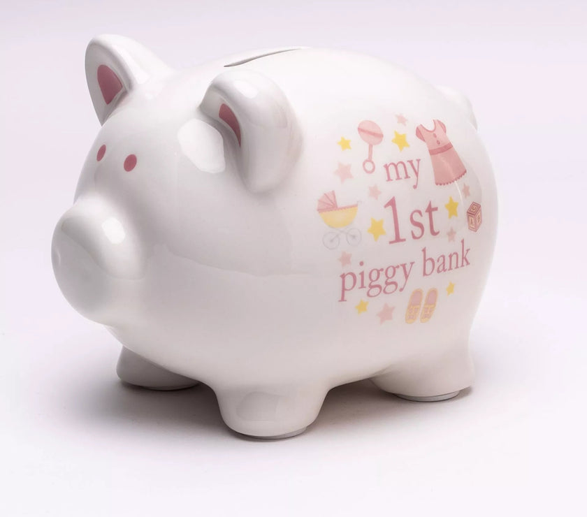 Geschenkset voor babymeisjes – keramiek met schattige roze details