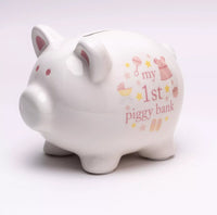 Geschenkset voor babymeisjes – keramiek met schattige roze details