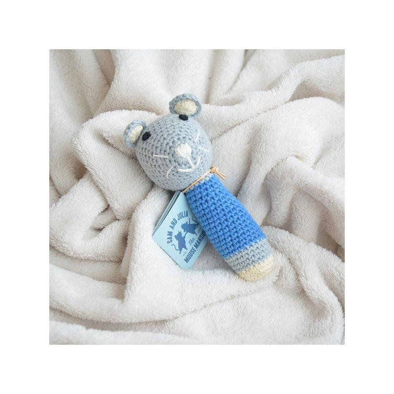 Het Muizenhuis - gehaakte rammelaar Sam