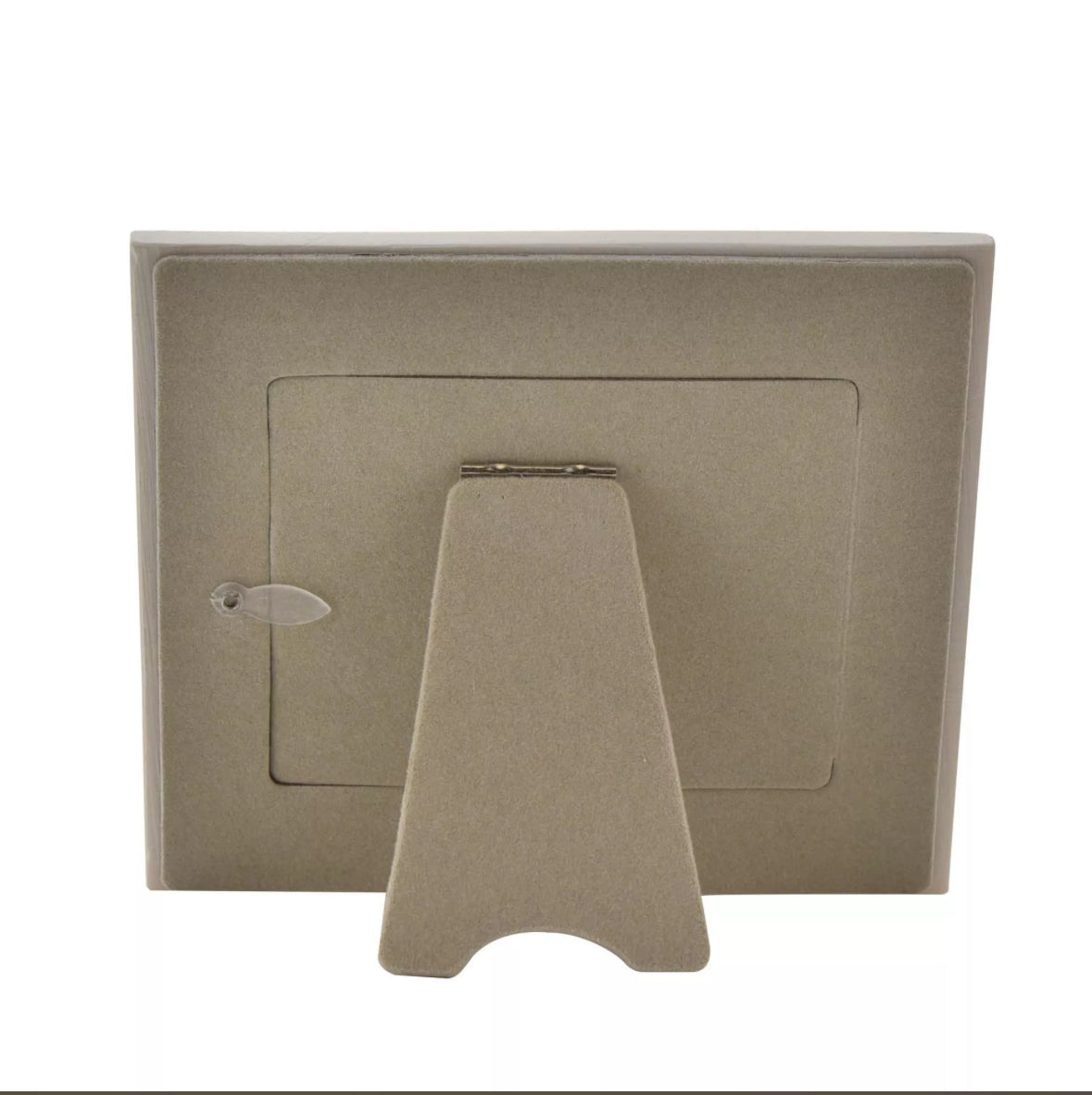 "Vrijstaand baby echo fotolijstje met liggend venster en ‘Baby’s Scan’ tekst, verpakt in een merkdoos."