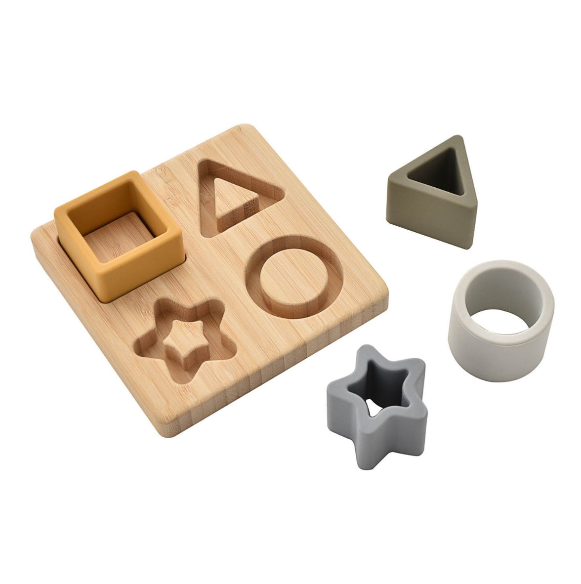 "Duurzame en veilige ster puzzel, perfect voor fijne motoriek en kleine handjes."