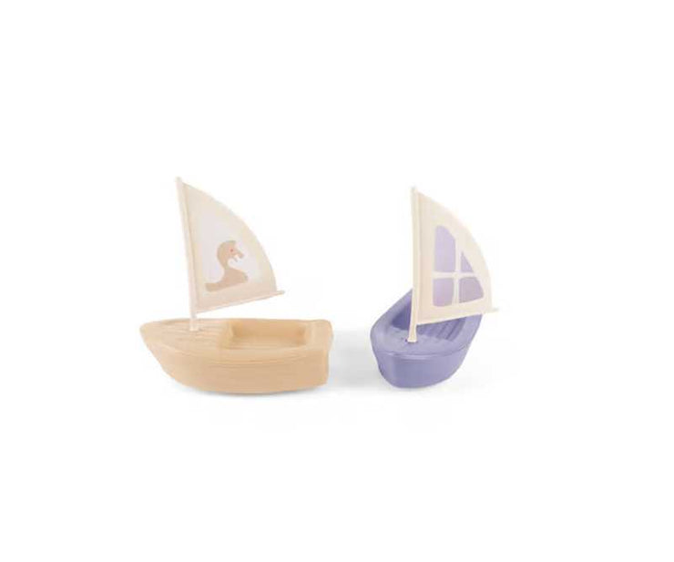 speel zeilbootjes geel/paars