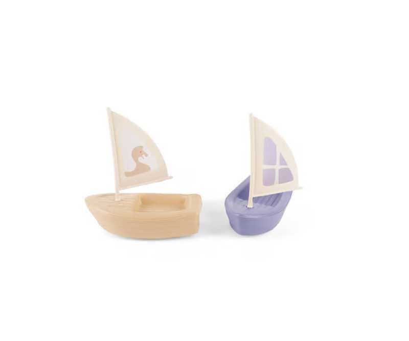speel zeilbootjes geel/paars